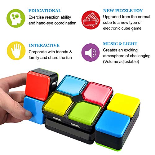 Regalos para 6-12 Años Muchachos Chicas Joy-Fun Cubo de Rubik Velocidad Cubo Mágico 4 Modos Música Electrónica Juguetes para Adolescentes Rompecabezas Juego Regalos de Cumpleaños para Niños