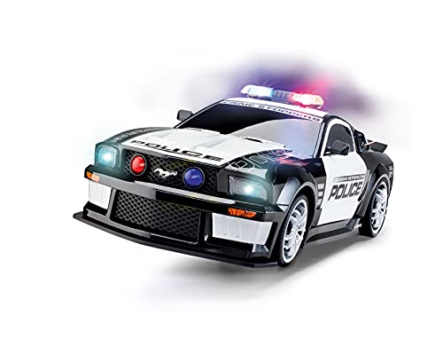 Revell Control 24665 RC Scale US Police Ford Mustang - Mando a Distancia con GHz, batería de Iones de Litio Intercambiable, iluminación LED, luz Azul, Sirena, Coche teledirigido de 33 cm, Color Negro