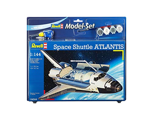 Revell - Maqueta Modelo Set Space Shuttle Atlantis, Escala 1:144 (64544)