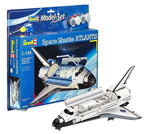 Revell - Maqueta Modelo Set Space Shuttle Atlantis, Escala 1:144 (64544)