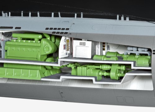 Revell Maqueta submarino alemán Type XXI con interior, Kit modello escala 1:144 (5078) (05078)