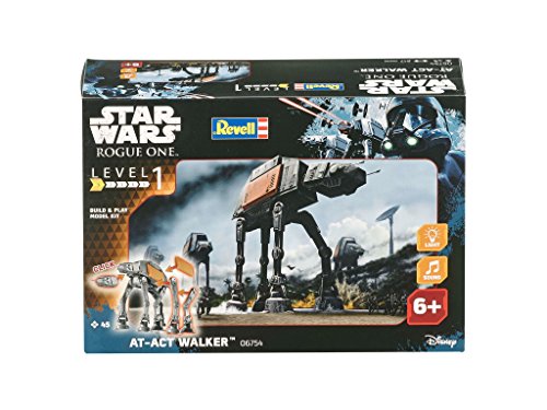 Revell Star Wars AT-Act Walker, Kit de Plug-in Simple con luz y Sonido. armar y Jugar (6754)(06754), 21,7 cm de Largo