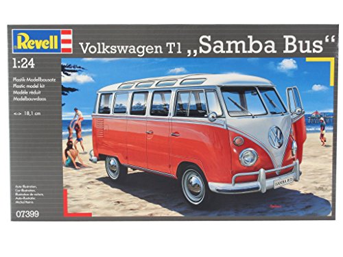 Revell- VW T1 Samba Bus Maqueta Coche, Multicolor (07399) , color/modelo surtido