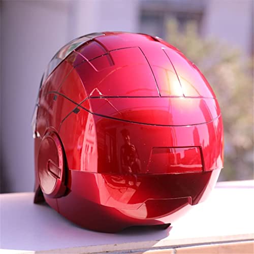 Ricnoc AUTOKING Tony Stark MK5 Casco,Marvel Legends Iron Man Casco Eléctrico,Apertura y Cierre Automáticos Máscara de Casco,Control Táctil de Varias Piezas y Control de Voz en Inglés,ABS