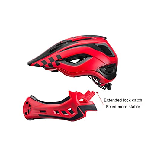 ROCKBROS Casco Bicicleta para Niños 3-15 Años, Casco Integral Desmontable Ajustable para MTB BMX Ciclismo, 48-58cm