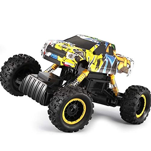 ROIY 4WD Off Road High Speed ​​RC Car 1/18 Dual Motors Rock Crawler Graffiti Racing Monster Truck Control Remoto Vehículo Off Road For Niños Y Adultos RC Cars con Dos Baterías De 2,4 GHz