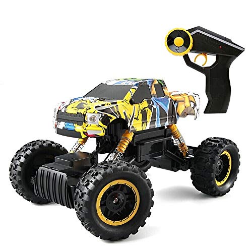 ROIY 4WD Off Road High Speed ​​RC Car 1/18 Dual Motors Rock Crawler Graffiti Racing Monster Truck Control Remoto Vehículo Off Road For Niños Y Adultos RC Cars con Dos Baterías De 2,4 GHz