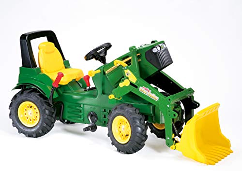 Rolly Schneider Novus 71 012 6 J. Deere 7930 - Tractor Miniatura con neumáticos, transmisión, Frenos y Pala de Carga (146 cm) [Importado de Alemania]