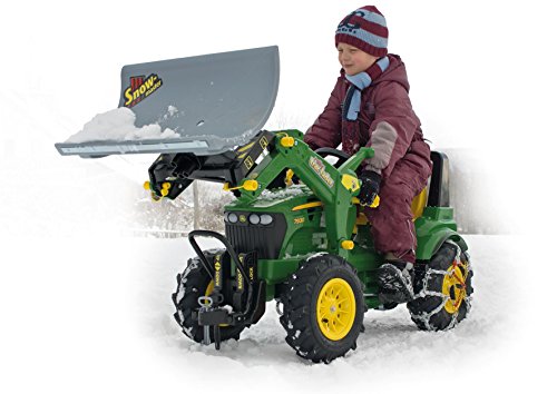 Rolly Schneider Novus 71 012 6 J. Deere 7930 - Tractor Miniatura con neumáticos, transmisión, Frenos y Pala de Carga (146 cm) [Importado de Alemania]