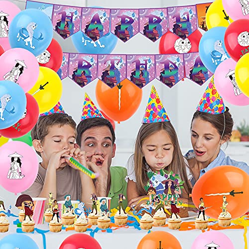 rosepartyh Raya y el Último Dragón Decoracion Cumpleaños Globos Feliz Cumpleaños del Pancarta Adorno de Torta para Niños Decoraciones de Fiesta Cumpleaños de Raya and The Last Dragon