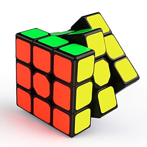 ROXENDA Cubo de Velocidad 3x3, 3x3x3 Qiyi Qihang Speed Cube Etiqueta Súper Duradera con Colores Vivos (3x3x3)