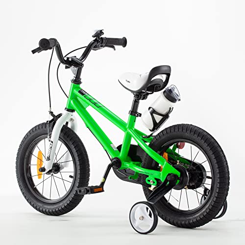 RoyalBaby Bicicletas Infantiles niña niño Freestyle BMX Ruedas auxiliares Bicicleta para niños 12 Pulgadas Verde