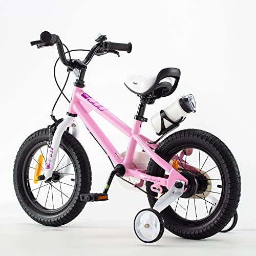 RoyalBaby Bicicletas Infantiles niña niño Freestyle BMX Ruedas auxiliares Bicicleta para niños 16 Pulgadas Rosa