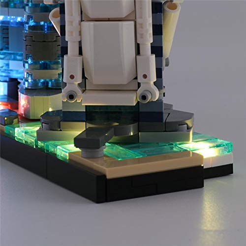 RTMX&kk USB Juego de Luces de para Arquitectura Dubai Modelo de Bloques de Construcción, Kit de Luces Compatible con Lego 21052 (Modelo Lego no Incluido)