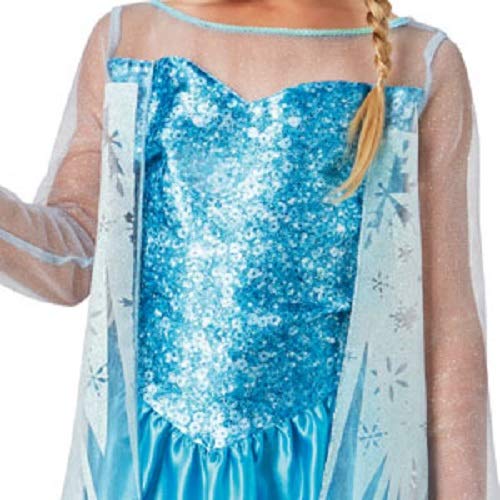 Rubies 620975-L - Disfraz de Elsa para niña, L (7-8 años)