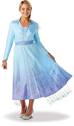 Rubies - Disfraz oficial de Disney Frozen 2, Elsa de lujo, para adultos, talla mediana, para mujer