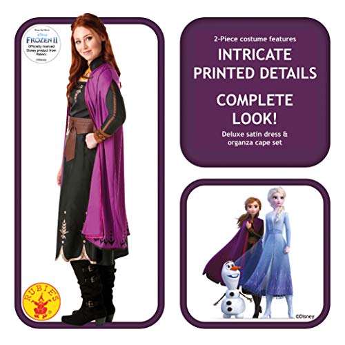 Rubies - Disfraz oficial de Disney Frozen 2, vestido de lujo de Anna, para adultos, talla pequeña