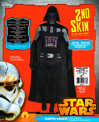 Rubies - Disfraz oficial de Star Wars Darth Vader, segunda piel, para adulto - Talla mediana