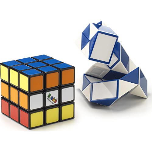 Rubik's-El Cubo diRubik L'Originale, Retro Pack, 3 x 3 + Snake, Rompecabezas Profesional, Edad 8+, 6062615 (Clementoni