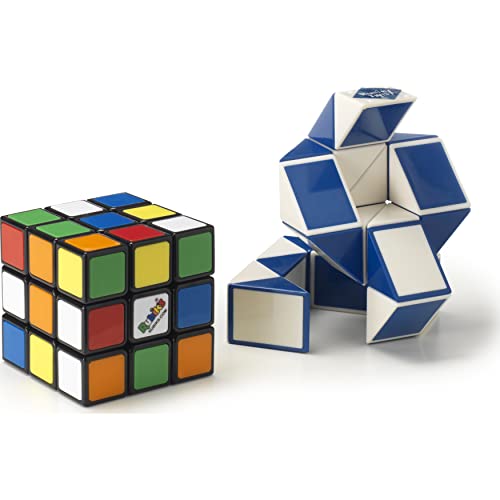 Rubik's-El Cubo diRubik L'Originale, Retro Pack, 3 x 3 + Snake, Rompecabezas Profesional, Edad 8+, 6062615 (Clementoni