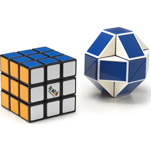 Rubik's-El Cubo diRubik L'Originale, Retro Pack, 3 x 3 + Snake, Rompecabezas Profesional, Edad 8+, 6062615 (Clementoni