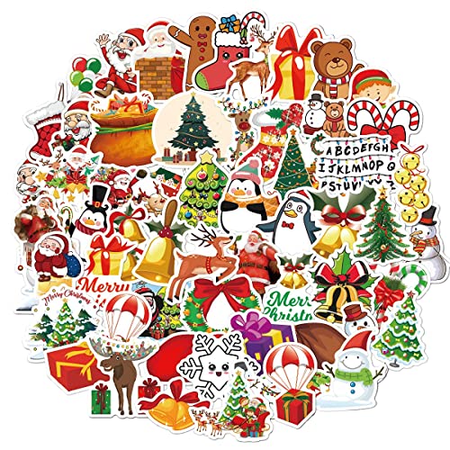 Runmeihe 120 unids pegatinas de Navidad pegatinas de copo de nieve Santa árbol pegatinas de graffiti calcomanías para tarjetas DIY pegatinas de Navidad decoración de fiesta taza laptops Ipad