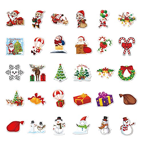 Runmeihe 120 unids pegatinas de Navidad pegatinas de copo de nieve Santa árbol pegatinas de graffiti calcomanías para tarjetas DIY pegatinas de Navidad decoración de fiesta taza laptops Ipad