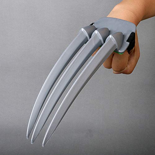 RUTXE 1 par de Garras de Wolverine Garras de Lobezno para niños máscara de Capa de Wolverine Juego de Garras (Juego de 3 Piezas) con Accesorios de Cosplay de película para la Mascarada de Halloween