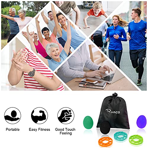 RYACO Bolas Antiestrés, Pelota Rehabilitacion Mano 3PCS para Adultos y Niños, Entrenador de Dedos, gel Alivio Bolas para Amasar, Suaves y Duras - Alivio de la Ansiedad, Entrenamiento de Resistencia