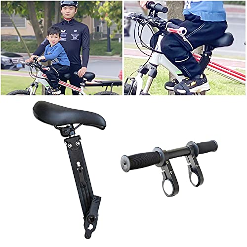 RYUNQ Asiento Infantil para Bicicleta de montaña, Asiento de Bicicleta para niños, Ajustable Bicicleta Asiento Infantil, Compatible con Todos los Adultos MTB, hasta 48 Libras (con Mango)