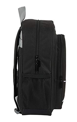 safta 612024640 Mochila Junior niño Adaptable Carro Real Madrid CF, Negro