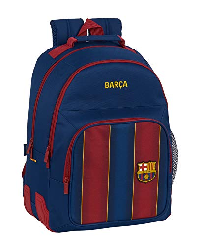 Safta 612029773 Mochila doble con cantoneras adaptable a carro FC Barcelona