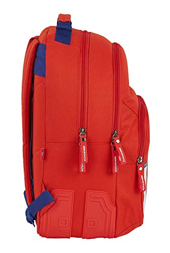 Safta 612058773 Mochila doble con cantoneras adaptable a carro Atlético de Madrid