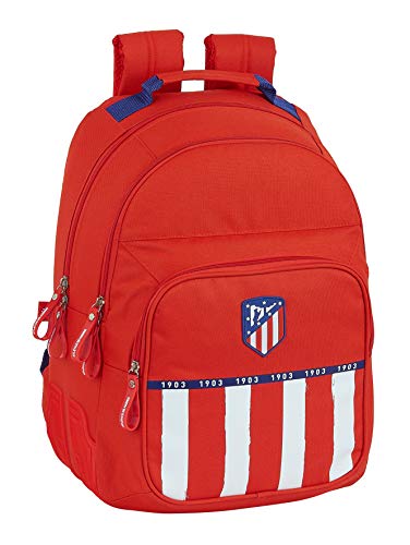 Safta 612058773 Mochila doble con cantoneras adaptable a carro Atlético de Madrid