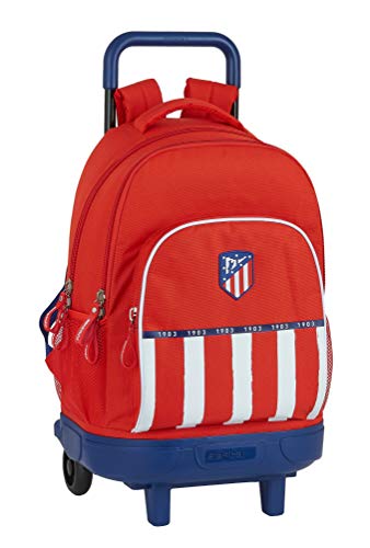 Safta 612058918 Mochila grande con ruedas carro, Trolley Atlético de Madrid