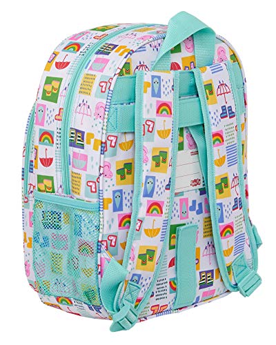 Safta 612172185 Mochila Escolar Infantil Peppa Pig, 260x110x340mm, multicolor, M