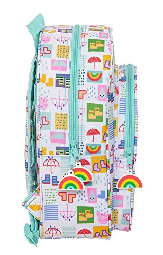 Safta 612172185 Mochila Escolar Infantil Peppa Pig, 260x110x340mm, multicolor, M