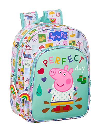 Safta 612172185 Mochila Escolar Infantil Peppa Pig, 260x110x340mm, multicolor, M