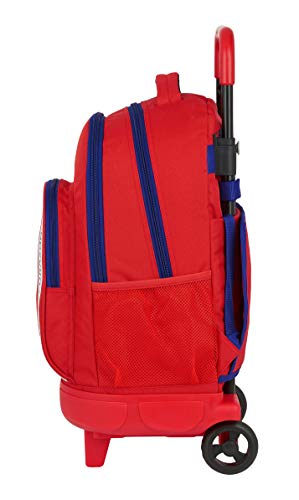 Safta Mochila Escolar con Carro Incluido y Espalada Acolchada de Atlético de Madrid, Multicolor (Atlco. Neptuno)