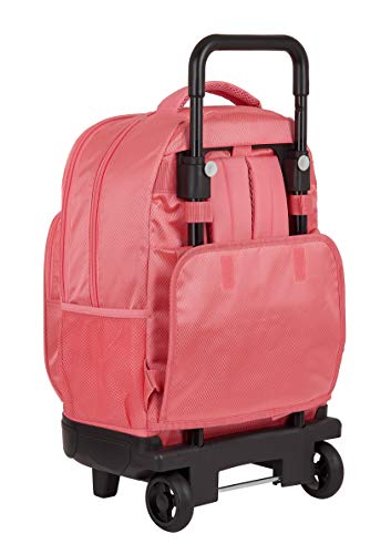 Safta Mochila Escolar con Carro Incluido y Espalda Acolchada de Munich Coral, 330x220x450mm