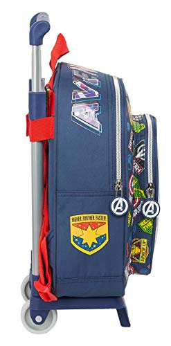 Safta Mochila Infantil de Avengers Heroes Vs Thanos con Carro 705, 270x100x330mm, azul marino/multicolor