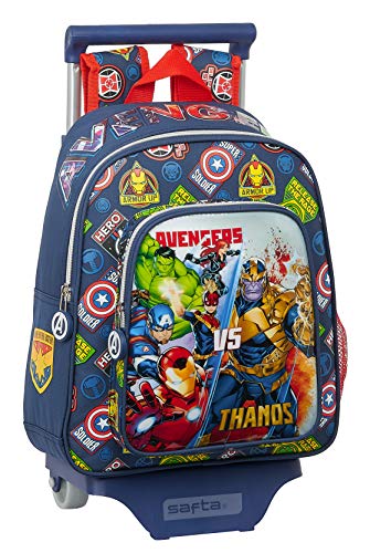 Safta Mochila Infantil de Avengers Heroes Vs Thanos con Carro 705, 270x100x330mm, azul marino/multicolor