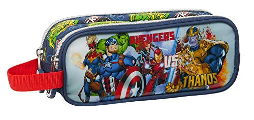 Safta Portatodo Doble de Avengers Heroes Vs Thanos, 210x60x80mm, Azul Marino/Multicolor, M (M513)