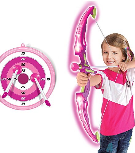 SainSmart Jr. Arco Set niños Tiro con Arco Juegos con 3 Flechas de Tiro, Regalo para niñas a Partir de 6 años, Color Rosa