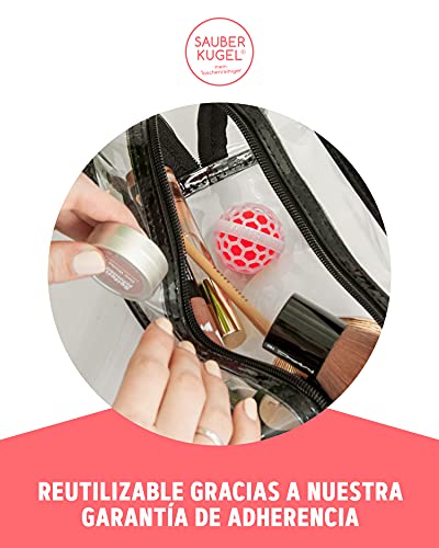 SAUBERKUGEL® para el bolso | Limpiador de bolsos reutilizables para bolsos, carteras y mochilas | Recoge la suciedad, las migas y la pelusa | Sin silicona ni PVC (3,5 cm) (Naranja, 3)