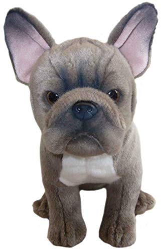 sawley fine arts Perro de peluche coleccionable FRENCH BULLDOG - Azul - 30,5 cm Sentado Perro