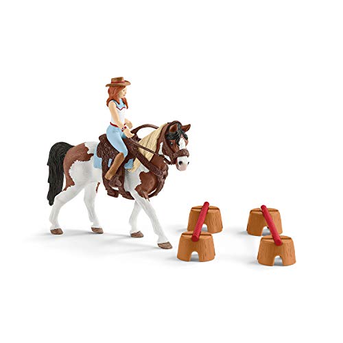 Schleich 42441 Horse Club Play Set - Horse Club Hannah set de monta americana, juguetes a partir de 5 años