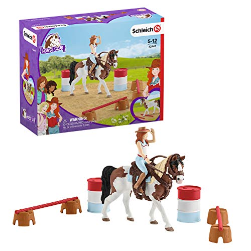 Schleich 42441 Horse Club Play Set - Horse Club Hannah set de monta americana, juguetes a partir de 5 años