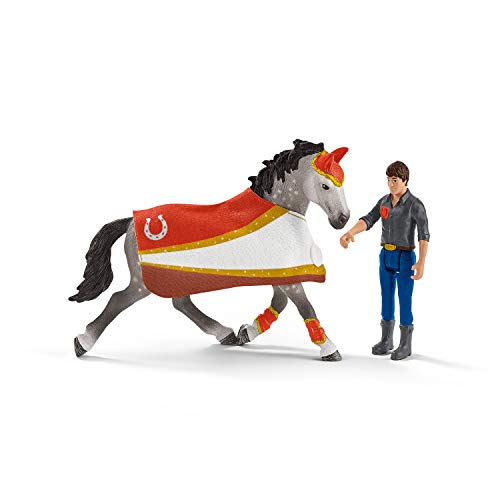 Schleich 42443 Horse Club Play Set - Horse Club set de volteo Mia, juguetes a partir de 5 años