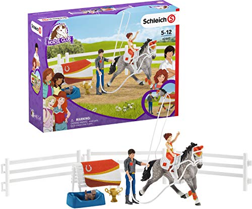 Schleich 42443 Horse Club Play Set - Horse Club set de volteo Mia, juguetes a partir de 5 años